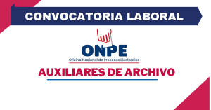CONVOCATORIA ONPE