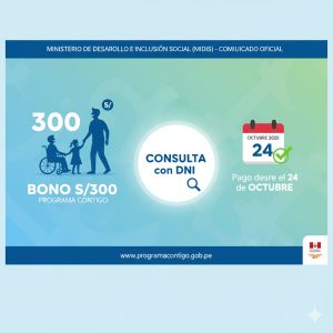 Bono S/300 del Programa Contigo