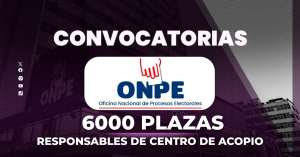 ONPE CONCATOEIA 2026 RESPONSABLES DE CENTRO DE ACOPIO