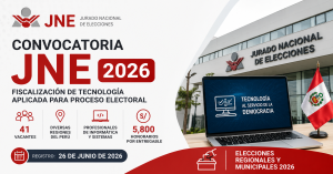 Convocatoria JNE 2026: Jurado Nacional de Elecciones abre 41 vacantes