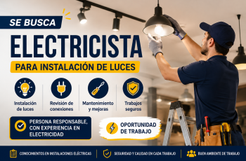 Se busca electricista para instalación de luces: conoce los requisitos y cómo postular